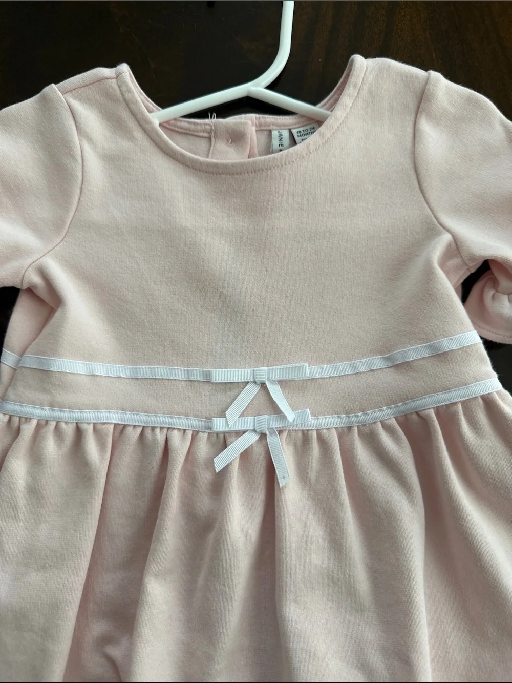 Janie and Jack Pale Pink Ruffle Sleeve Formal Dress with Bloomers